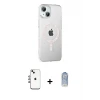 ieg™ iPhone 14 Kılıf Yörünge Koleksiyonu - Siyah Joko Magic 5D Cam + Shine Kamera Lens - GI