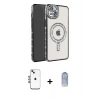 ieg™ iPhone 14 Kılıf Zirve Doku Prime - Siyah Joko Magic 5D Cam + Shine Kamera Lens - MI