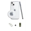 ieg™ iPhone 14 Kılıf Zirve Doku - Siyah Joko Magic 5D Hayalet Cam + Diamond Kamera Lens - KI