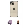 ieg™ iPhone 14 Plus Kılıf Vadi Minimal - Şeffaf Maxco Cam Ekran Koruyucu + Raze Metal Kamera Lens - MR
