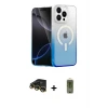 ieg™ iPhone 14 Pro Kılıf Eksen Minimal Özel Seri - Siyah Joko Magic 5D Hayalet Cam + Raze Metal Kamera Lens - GD