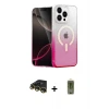 ieg™ iPhone 14 Pro Kılıf Eksen Minimal Özel Seri - Siyah Joko Magic 5D Hayalet Cam + Raze Metal Kamera Lens - GD