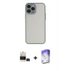 ieg™ iPhone 14 Pro Max Kılıf Ahenk Çizgi Serisi - Siyah Bilvis 5in1 3D Magic Cam Ekran Koruyucu + Bilvis Titan Kamera Lens - SH