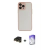 ieg™ iPhone 14 Pro Max Kılıf Ahenk Çizgi Serisi - Siyah Bilvis 5in1 3D Magic Cam Ekran Koruyucu + Raze Metal Kamera Lens - GD