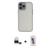 ieg™ iPhone 14 Pro Max Kılıf Ahenk Çizgi Serisi - Siyah Joko 5D Cam + Bilvis Titan Kamera Lens - GS