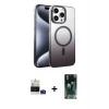 ieg™ iPhone 14 Pro Max Kılıf Ahenk Doku Özel Seri - Şeffaf 360 Full Body Arka Koruyucu + Bilvis Titan Kamera Lens - DNMR