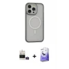 ieg™ iPhone 14 Pro Max Kılıf Ahenk Form Serisi - Siyah Bilvis 5in1 5D Magic Hayalet Cam Ekran Koruyucu + Bilvis Titan Kamera Lens - GD