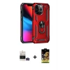 ieg™ iPhone 14 Pro Max Kılıf Ahenk Klasik Koleksiyonu - Siyah Buffer Cam Ekran Koruyucu + Bilvis Titan Kamera Lens - GD