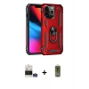 ieg™ iPhone 14 Pro Max Kılıf Ahenk Klasik Koleksiyonu - Siyah Joko Magic 5D Hayalet Cam + Bilvis Titan Kamera Lens - GS