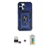 ieg™ iPhone 14 Pro Max Kılıf Ahenk Klasik - Siyah Polymer Nano Ekran Koruyucu + Bilvis Titan Kamera Lens - GS