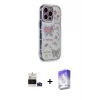 ieg™ iPhone 14 Pro Max Kılıf Ahenk Modern Serisi - Siyah Bilvis 5in1 3D Magic Cam Ekran Koruyucu + Bilvis Titan Kamera Lens - DNMR
