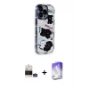 ieg™ iPhone 14 Pro Max Kılıf Ahenk Modern Serisi - Siyah Bilvis 5in1 3D Magic Cam Ekran Koruyucu + Bilvis Titan Kamera Lens - GS