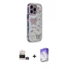 ieg™ iPhone 14 Pro Max Kılıf Ahenk Modern Serisi - Siyah Bilvis 5in1 3D Magic Cam Ekran Koruyucu + Bilvis Titan Kamera Lens - GS