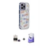 ieg™ iPhone 14 Pro Max Kılıf Ahenk Modern Serisi - Siyah Bilvis 5in1 5D Magic Hayalet Cam Ekran Koruyucu + Bilvis Titan Kamera Lens - GS