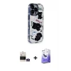 ieg™ iPhone 14 Pro Max Kılıf Ahenk Modern Serisi - Siyah Bilvis 5in1 5D Magic Hayalet Cam Ekran Koruyucu + Bilvis Titan Kamera Lens - GS