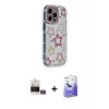 ieg™ iPhone 14 Pro Max Kılıf Ahenk Modern Serisi - Siyah Bilvis 5in1 5D Magic Hayalet Cam Ekran Koruyucu + Bilvis Titan Kamera Lens - GS
