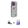 ieg™ iPhone 14 Pro Max Kılıf Ahenk Modern Serisi - Siyah Bilvis 5in1 5D Magic Hayalet Cam Ekran Koruyucu + Bilvis Titan Kamera Lens - GS