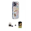 ieg™ iPhone 14 Pro Max Kılıf Ahenk Modern Serisi - Siyah Buffer Cam Ekran Koruyucu + Bilvis Titan Kamera Lens - SH