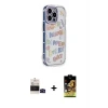 ieg™ iPhone 14 Pro Max Kılıf Ahenk Modern Serisi - Siyah Buffer Cam Ekran Koruyucu + Bilvis Titan Kamera Lens - SH