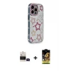 ieg™ iPhone 14 Pro Max Kılıf Ahenk Modern Serisi - Siyah Buffer Cam Ekran Koruyucu + Bilvis Titan Kamera Lens - SH