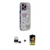 ieg™ iPhone 14 Pro Max Kılıf Ahenk Modern Serisi - Siyah Buffer Cam Ekran Koruyucu + Bilvis Titan Kamera Lens - SH