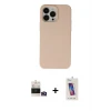 ieg™ iPhone 14 Pro Max Kılıf Ahenk Serisi - Siyah Joko 5D Cam + Bilvis Titan Kamera Lens - GD