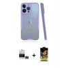 ieg™ iPhone 14 Pro Max Kılıf Atlas Asil Serisi - Siyah Buffer Cam Ekran Koruyucu + Bilvis Titan Kamera Lens - GS