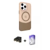 ieg™ iPhone 14 Pro Max Kılıf Çekirdek Asil Özel Seri - Siyah Bilvis 5in1 3D Magic Cam Ekran Koruyucu + Raze Metal Kamera Lens - GD