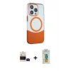 ieg™ iPhone 14 Pro Max Kılıf Çekirdek Asil Özel Seri - Siyah Polymer Nano Ekran Koruyucu + Bilvis Titan Kamera Lens - SH