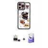 ieg™ iPhone 14 Pro Max Kılıf Çekirdek Asil - Siyah Bilvis 5in1 5D Magic Hayalet Cam Ekran Koruyucu + Bilvis Titan Kamera Lens - SH