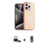 ieg™ iPhone 14 Pro Max Kılıf Eksen Doku Koleksiyonu - Siyah Joko Magic 5D Hayalet Cam + Bilvis Titan Kamera Lens - SH