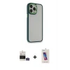 ieg™ iPhone 14 Pro Max Kılıf Eksen Doku Prime - Siyah Joko 5D Cam + Bilvis Titan Kamera Lens - GS