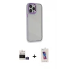 ieg™ iPhone 14 Pro Max Kılıf Eksen Doku Prime - Siyah Joko 5D Cam + Bilvis Titan Kamera Lens - GS