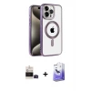 ieg™ iPhone 14 Pro Max Kılıf Eksen Form Koleksiyonu - Siyah Bilvis 5in1 5D Magic Hayalet Cam Ekran Koruyucu + Bilvis Titan Kamera Lens - SH