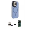 ieg™ iPhone 14 Pro Max Kılıf Eksen Işık Prime - Şeffaf 360 Full Body Arka Koruyucu + Bilvis Titan Kamera Lens - SH