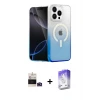 ieg™ iPhone 14 Pro Max Kılıf Eksen Minimal Özel Seri - Siyah Bilvis 5in1 3D Magic Cam Ekran Koruyucu + Bilvis Titan Kamera Lens - DNMR