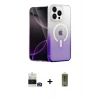 ieg™ iPhone 14 Pro Max Kılıf Eksen Minimal Özel Seri - Siyah Joko Magic 5D Hayalet Cam + Bilvis Titan Kamera Lens - GD