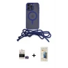 ieg™ iPhone 14 Pro Max Kılıf Eksen Özel Seri - Siyah 6D Mat Seramik Hayalet Nano Ekran Koruyucu + Bilvis Titan Kamera Lens - GS