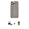 ieg™ iPhone 14 Pro Max Kılıf Eksen Prime - Siyah Joko Magic 5D Hayalet Cam + Bilvis Titan Kamera Lens - GD