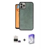 ieg™ iPhone 14 Pro Max Kılıf Kıvılcım Işık Serisi - Siyah Bilvis 5in1 3D Magic Cam Ekran Koruyucu + Bilvis Titan Kamera Lens - GD