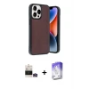 ieg™ iPhone 14 Pro Max Kılıf Kıvılcım Işık Serisi - Siyah Bilvis 5in1 3D Magic Cam Ekran Koruyucu + Bilvis Titan Kamera Lens - GD