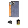 ieg™ iPhone 14 Pro Max Kılıf Kıvılcım Işık Serisi - Siyah Buffer Cam Ekran Koruyucu + Raze Metal Kamera Lens - GS