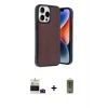 ieg™ iPhone 14 Pro Max Kılıf Kıvılcım Işık Serisi - Siyah Joko Magic 5D Hayalet Cam + Bilvis Titan Kamera Lens - DNMR