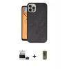 ieg™ iPhone 14 Pro Max Kılıf Kıvılcım Işık Serisi - Siyah Joko Magic 5D Hayalet Cam + Bilvis Titan Kamera Lens - DNMR