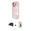 ieg™ iPhone 14 Pro Max Kılıf Kıvılcım Modern Koleksiyonu - Siyah 6D Mat Seramik Hayalet Nano Ekran Koruyucu + Raze Metal Kamera Lens - GD
