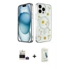 ieg™ iPhone 14 Pro Max Kılıf Kozmos Doku - Şeffaf Pasifik Cam Ekran Koruyucu + Bilvis Titan Kamera Lens - DNMR