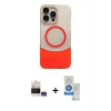 ieg™ iPhone 14 Pro Max Kılıf Kozmos Form Özel Seri - Şeffaf Royal Nano Ekran Koruyucu + Bilvis Titan Kamera Lens - GS