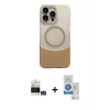 ieg™ iPhone 14 Pro Max Kılıf Kozmos Form Özel Seri - Şeffaf Royal Nano Ekran Koruyucu + Bilvis Titan Kamera Lens - GS