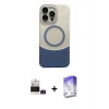 ieg™ iPhone 14 Pro Max Kılıf Kozmos Form Özel Seri - Siyah Bilvis 5in1 3D Magic Cam Ekran Koruyucu + Bilvis Titan Kamera Lens - DNMR