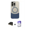 ieg™ iPhone 14 Pro Max Kılıf Kozmos Form Özel Seri - Siyah Bilvis 5in1 3D Magic Cam Ekran Koruyucu + Raze Metal Kamera Lens - GD